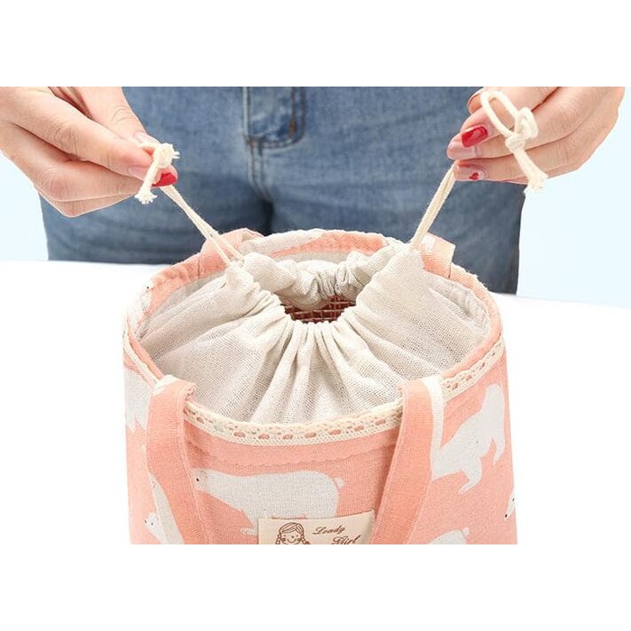 Travelmate Tas Bekal Lunch Bag Rantang Kotak Makan Cooler Bag Klasik  6 MOTIF penahan panas/dingin