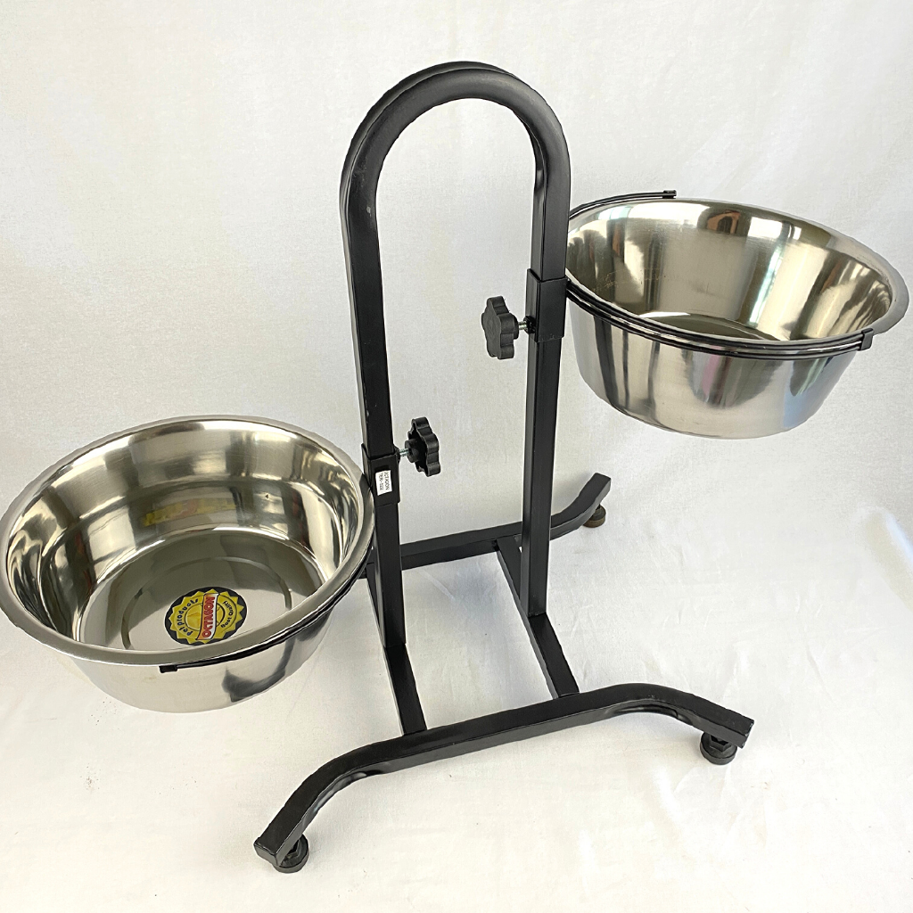

OCTAGON TER522 Tempat Makan Stainless Bowl Double Stand 28cm
