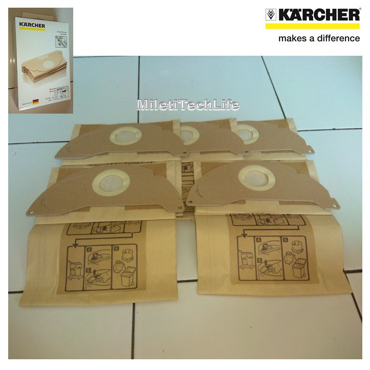 Karcher Filter Bag Vacuum WD2 MV2 A2004 WD 2200 Kantong Debu