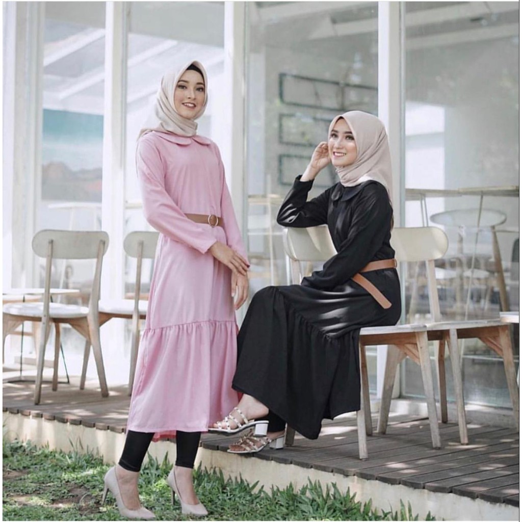 1KG MUAT 5PCS | (FREE BELT) PAULA TUNIK BASIC DAILY POLOS PREMIUM HITS SELEBGRAM FASHION MUSLIMAH