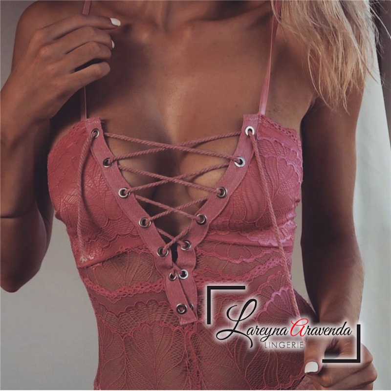 Lingerie Lingeria Seksi Fit M/L/XL Model Fashion Lace Tie LG423