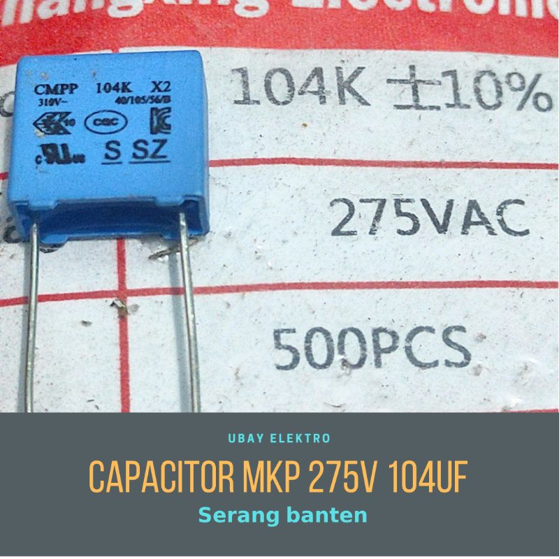 (10 pcs) Kapasitor MKP 104pf 275v