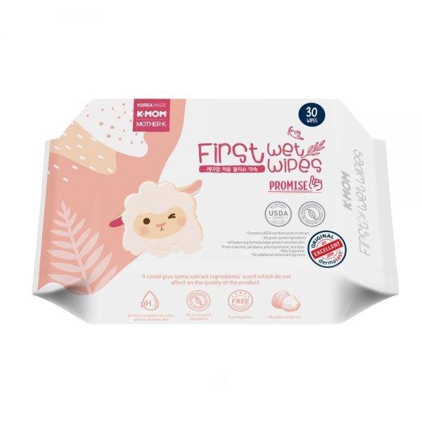 K-mom First Wet Promise Wipes 30 Pcs