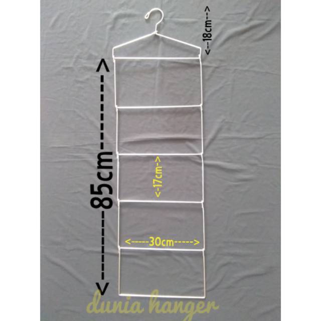 Gantungan jilbab dan syal hanger lipat besi chrome 30cm