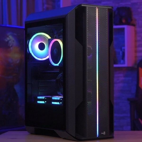 AEROCOOL SPLINTER DUO ARGB TEMPERED MID TOWER PC CASE GAMING CHASSIS