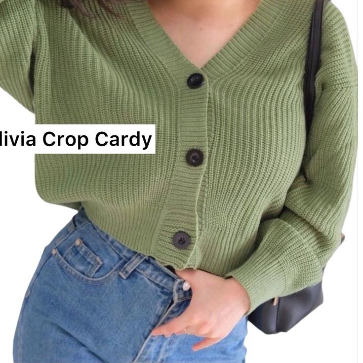 Update Olivia Cardy Crop / Eireen Crop Cardy / Kardigan Rajut Olivia / Cardi balon