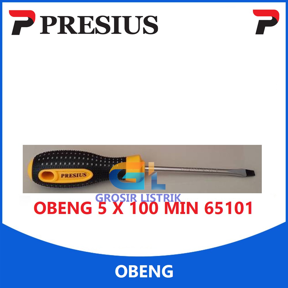 Presius Obeng Min 5 x 100 65101 (Screwdriver) Original Grosir Promo Murah