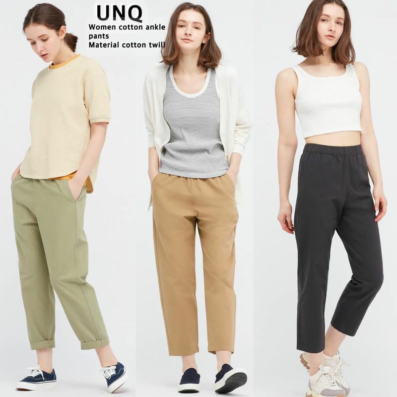 Unq cotton relaxed ankle pants