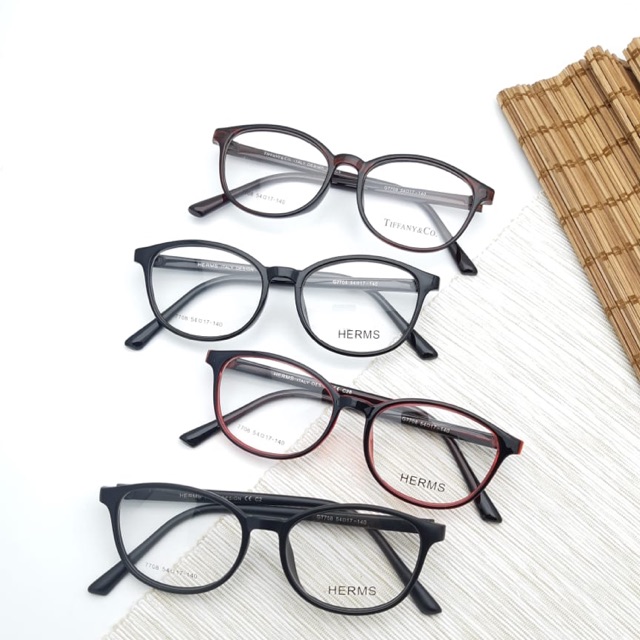 Frame kacamata lensa antiradiasi ( frame + lensa min/plus ) 7708H