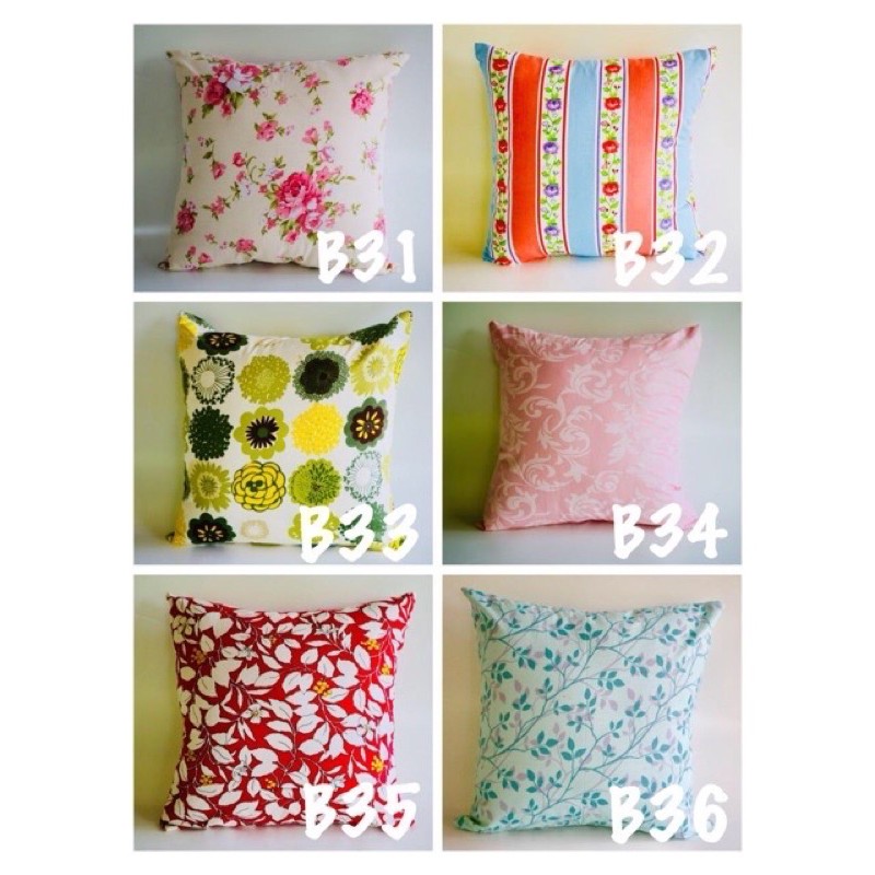 Sarung Bantal Duduk | Sofa | Kursi | Bangku | Motif &amp; Polos ukuran 30 35 40 45