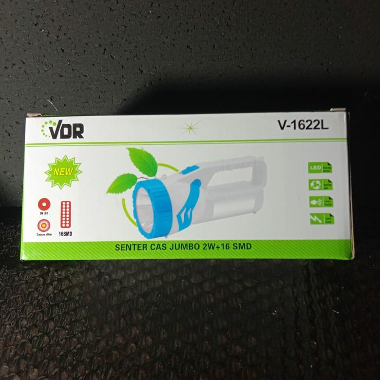 Promo Terbaru!!! Lampu Senter Cas Jumbo 2W + 16SDM VDR-1622 Dengan Cahaya Lampu Super Terang Dan Berkualitas Terbaik