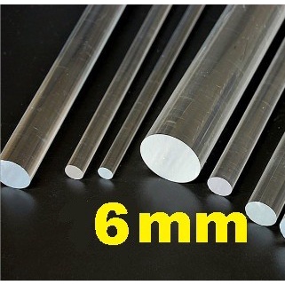 

Acrylic bening model silinder, dowel, rod diameter 6mm panjang 30cm