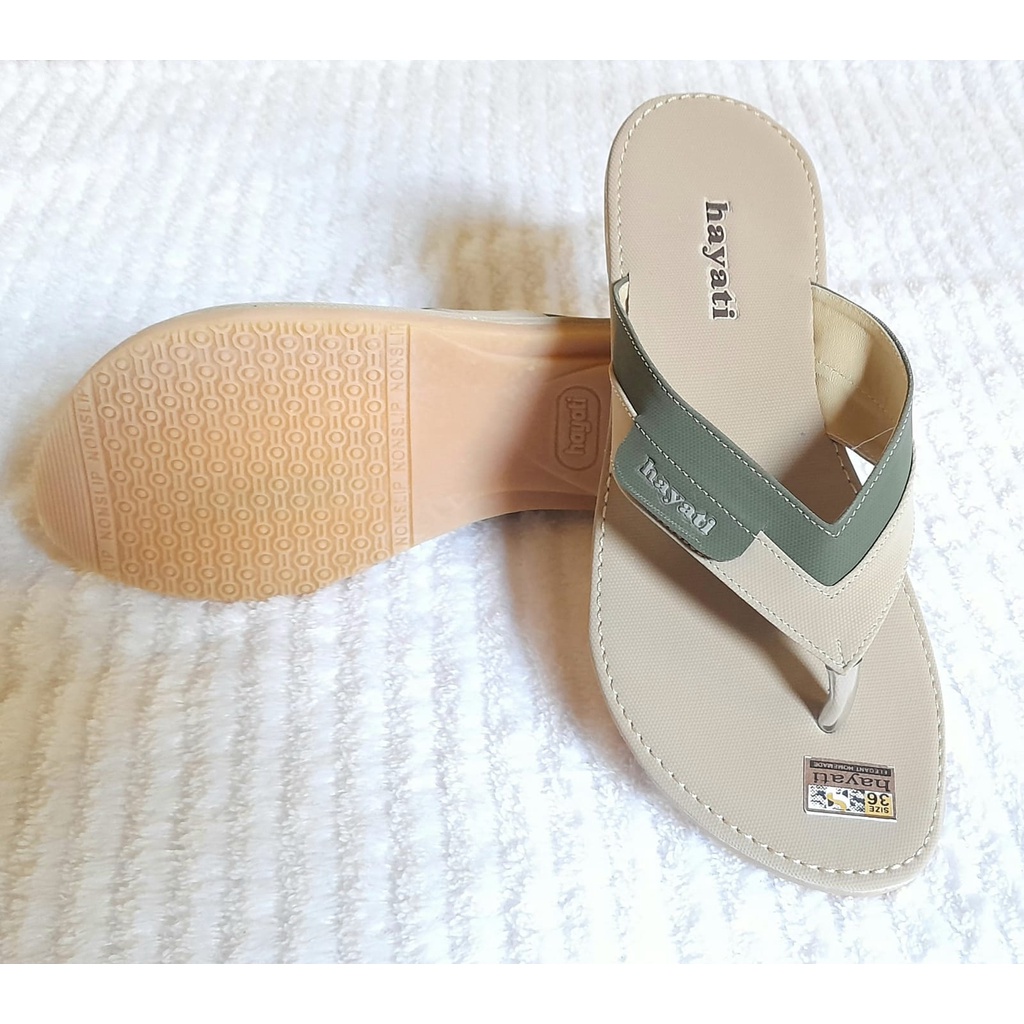 Sandal wanitan hayati GRATIS ONGKIR terbaru original produk tasik dengan sol karet mentah termurah