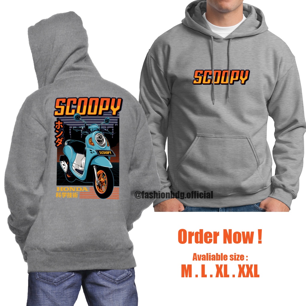 JAKET SCOOPY BAHAN TEBAL DISTRO KEREN / SWEATER HOODIE HONDA SCOOPY / SWEATER SCOOPY