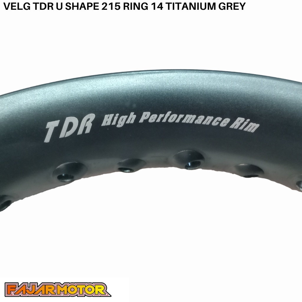 OBRAL TDR VELG U SHAPE 215 RING 14 TITANIUM SETENGAH LINGKARAN MATIC