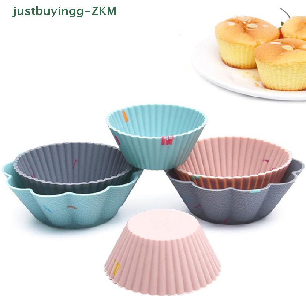 6 Pcs Cetakan Cupcake Muffin Bahan Silikon Dapat Digunakan Kembali