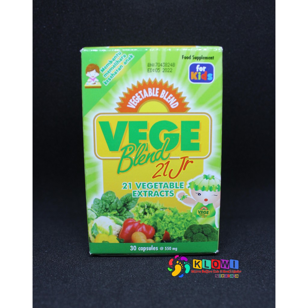 Vegeblend 21 JR 30 &amp; 60 Kapsul / Suplemen Anak / Penambah Nafsu Makan / Vegeblend Junior