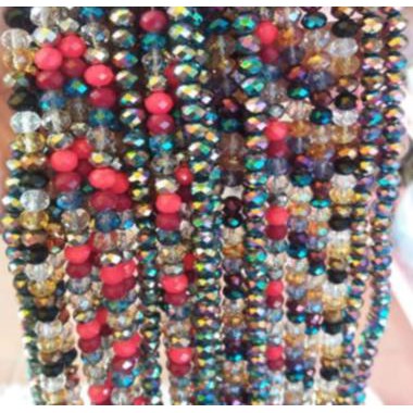 

New Manik Manik Kristal Bakpao Warna-Warni 6Mm (1 Renteng ) (Das) Kualitas Baik