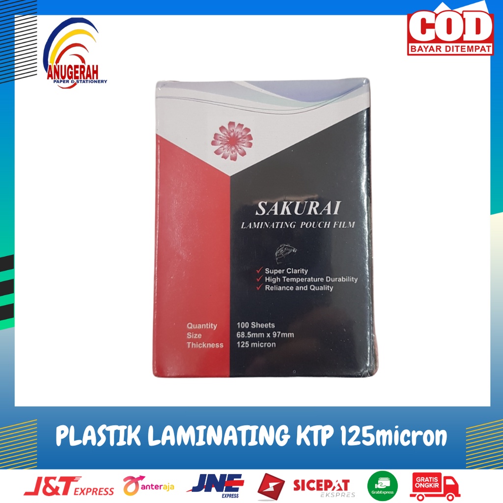 

PLASTIK LAMINATING SAKURA KTP 125MC (PAK)