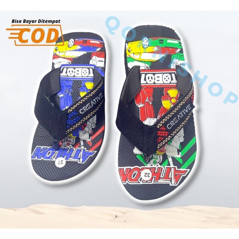 [BISA COD] SANDAL KARAKTER ANAK LAKI LAKI | SANDAL ANAK LAKI LAKI JEPIT | SANDAL TOBOT | SANDAL JEPI