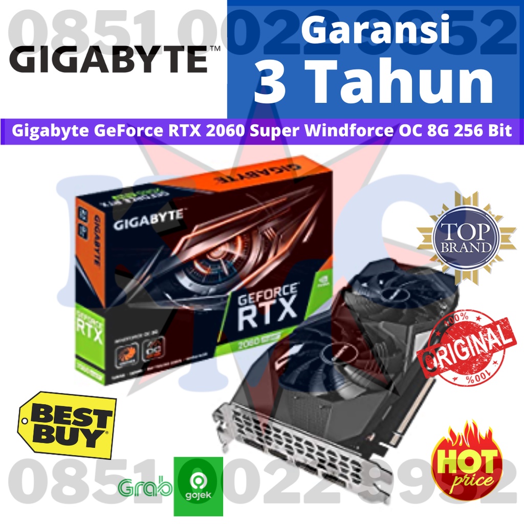 Gigabyte GeForce RTX 2060 Super Windforce OC 8G 256 Bit