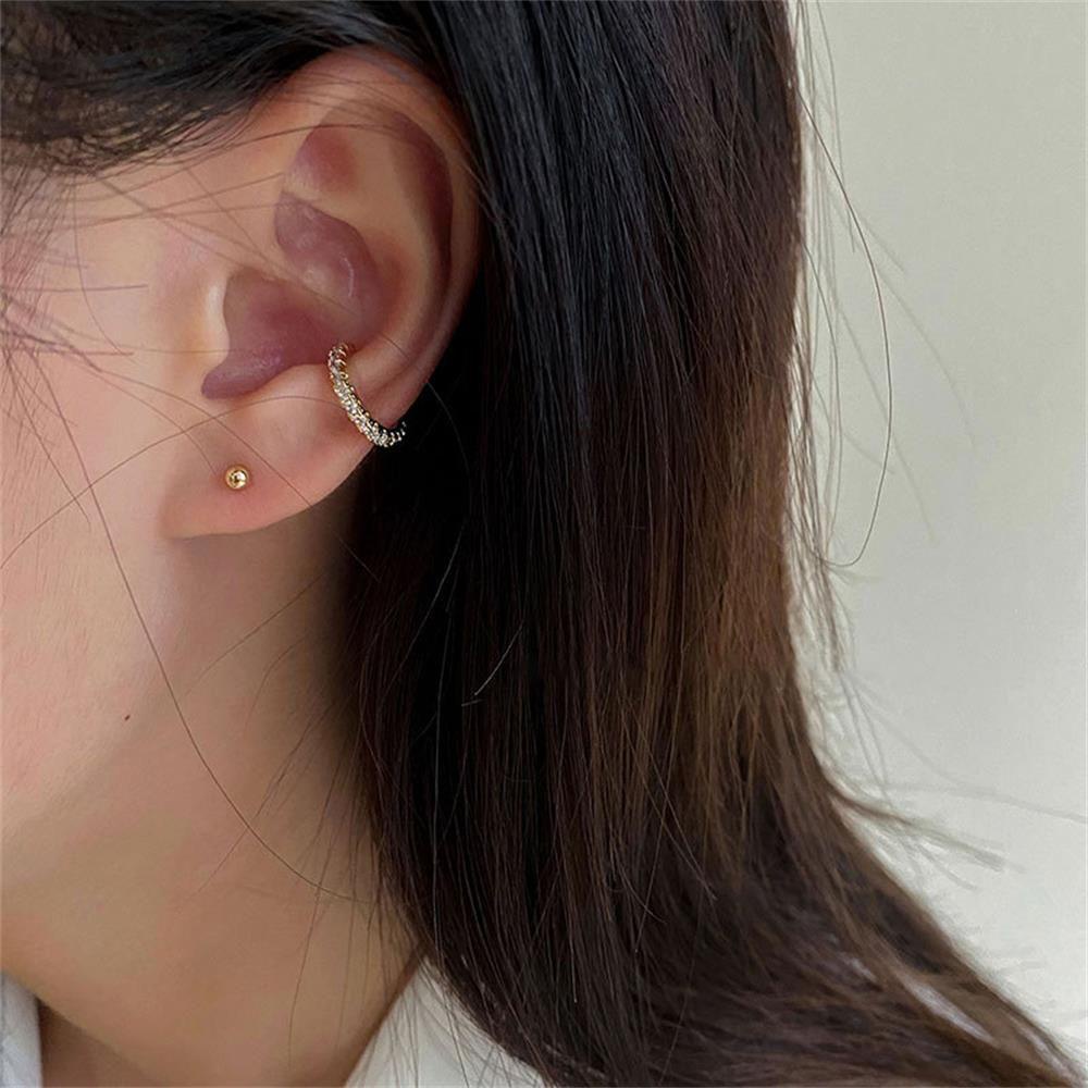 Preva 3Pcs/Set CZ Cuff Earrings Fashion Hadiah Pesta Dainty Tanpa Tindik Ear Cuff