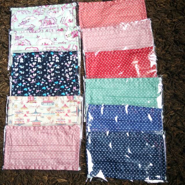 Masker Kain katun Jepang ternyaman/masker kain motif bagus