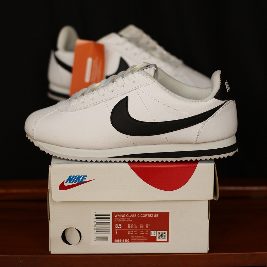 PROMO! Sepatu Nike Cortez White Black, BNIB Premium, Harga Murah, Kualitas Mewah. Bisa COD