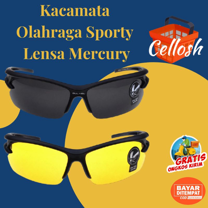 Kacamata Olahraga Sepeda Hiking Mancing Outdoor Sporty Lensa Mercury