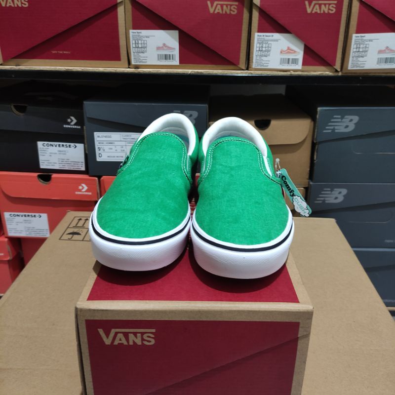 VANS SLIP ON COMFYCUSH FERN GREEN ORIGINAL RESMI NAVYA