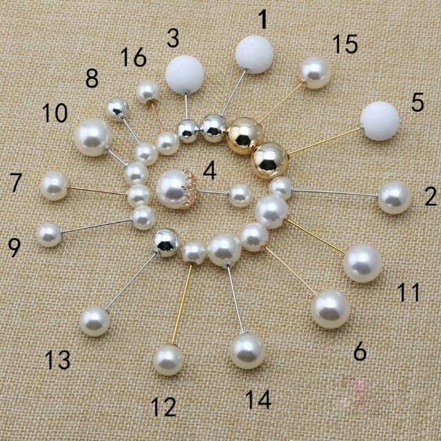 Tuspin/Tuspin Mahkota/Tuspin Mutiara/Peniti Mutiara /Pin Mutiara/Tuspin Bunga