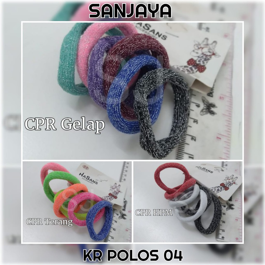 GELANG IKAT RAMBUT / IKAT RAMBUT WANITA LUCU / KUNCIRAN WARNA WARNI / KUNCIR RAMBUT POLOS WANITA / KR POLOS 04