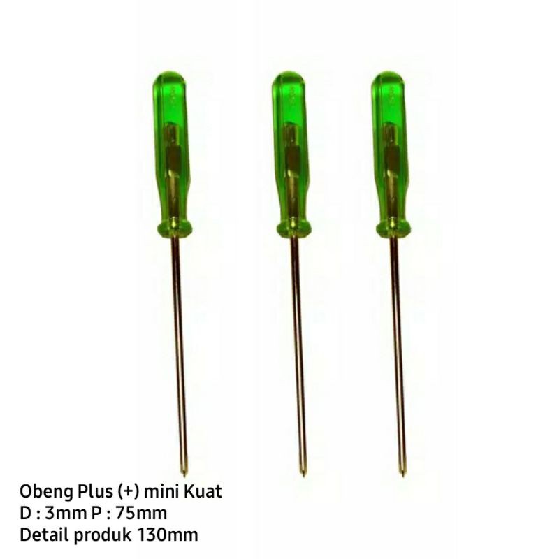 Obeng Kecil Mata Plus, Drei Plus +