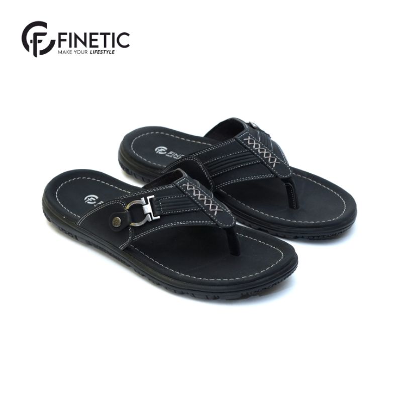 Beli 1 GRATIS 1 Sandal Kulit Finetic Z 09 sandal cowok sandal pria sandal kasual sandal balance sandal kulit