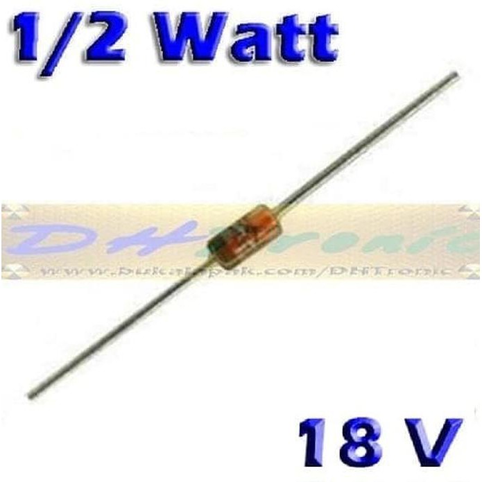 0.5 Watt 18V Dioda Zener 1/2W 18V 18 Volt 1N5231B Dhtron92