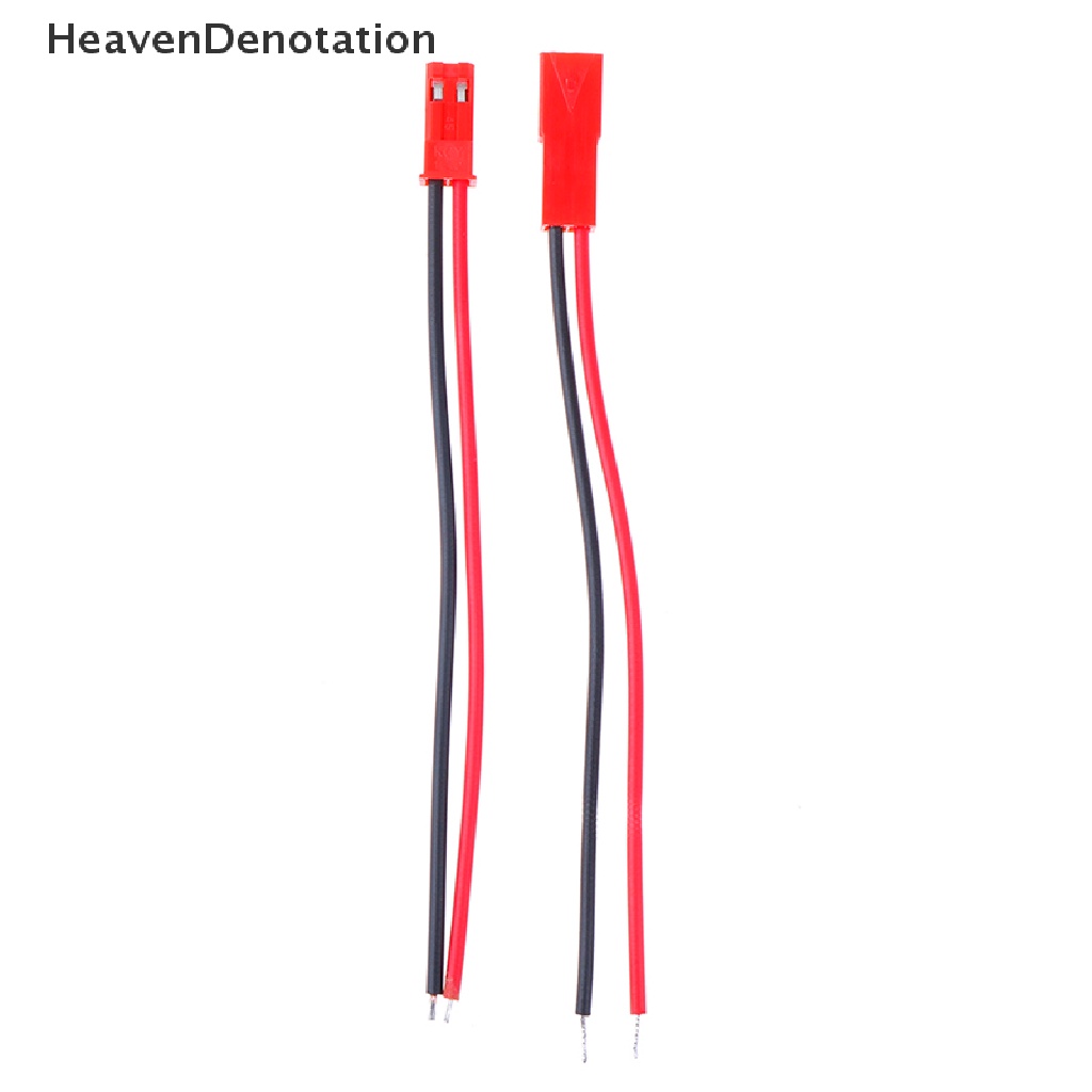 [HeavenDenotation] 20pcs 2 Pin connector male female jst plug cable 22 awg wire for rc battery