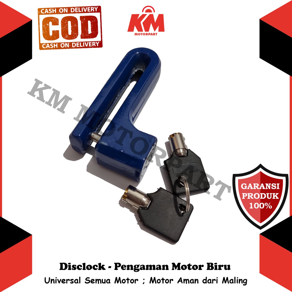 Kunci Gembok Motor Anti Maling Antitheft Disclock Original