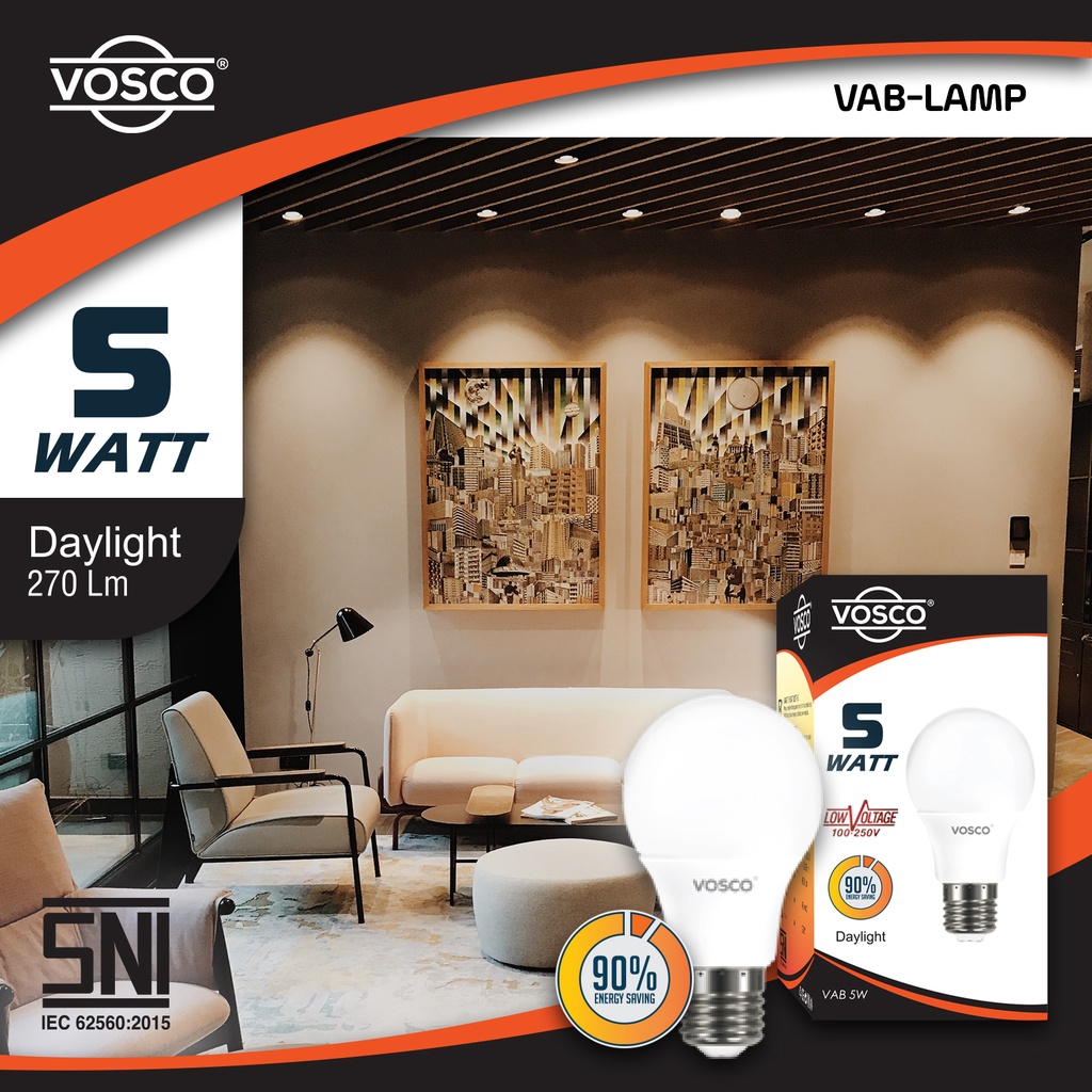 BOHLAM LAMPU LED GARANSI MURAH MODEL A BULB MERK ORIGINAL VOSCO BERIZIN SNI RESMI ORIGINAL 3 SAMPAI 22 WATT FREE ONGKIR