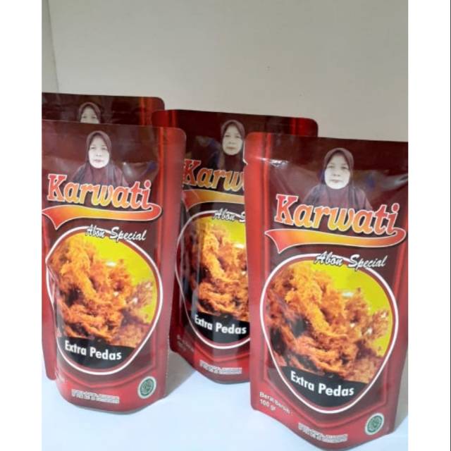 

Abon ayam karwati pouch extra pedas