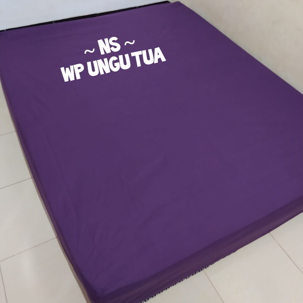 SPRAI WATERPROF sprei anti ompol WP polos anti air grosir sprei murah-WP UNGU TUA