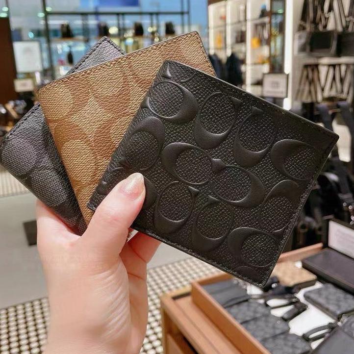 LANGSUNG KIRIM.. Coach Dompet Pria Men Wallet Dompet Lipat Pria Fullset ORIGINAL Coach Wallet Coach 