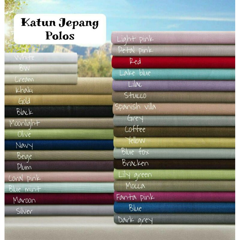 SPREI KATUN JEPANG MOTIF POLOS | KATUN JEPANG MOTIF TERBARU |BEDCOVER SET | 150/200 160/200 180/200