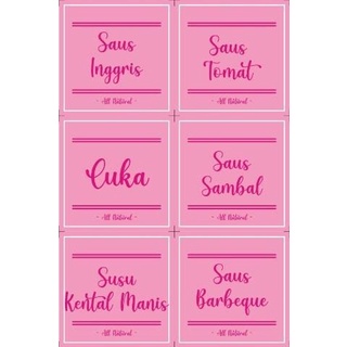 

stiker kecap / stiker saus / stiker botol kecap / stiker botol saus