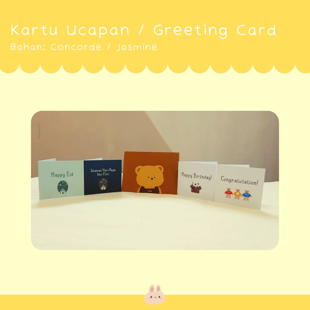 

KARTU UCAPAN | GIFT CARD | BIRTHDAY CARD | HAPPY EID | BABY CARD | CONGRATULATION | TEDDY BLANK CARD