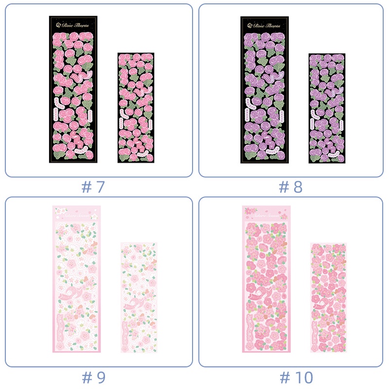 Stiker Motif Bunga Gaya Korea Untuk Dekorasi Handbook DIY