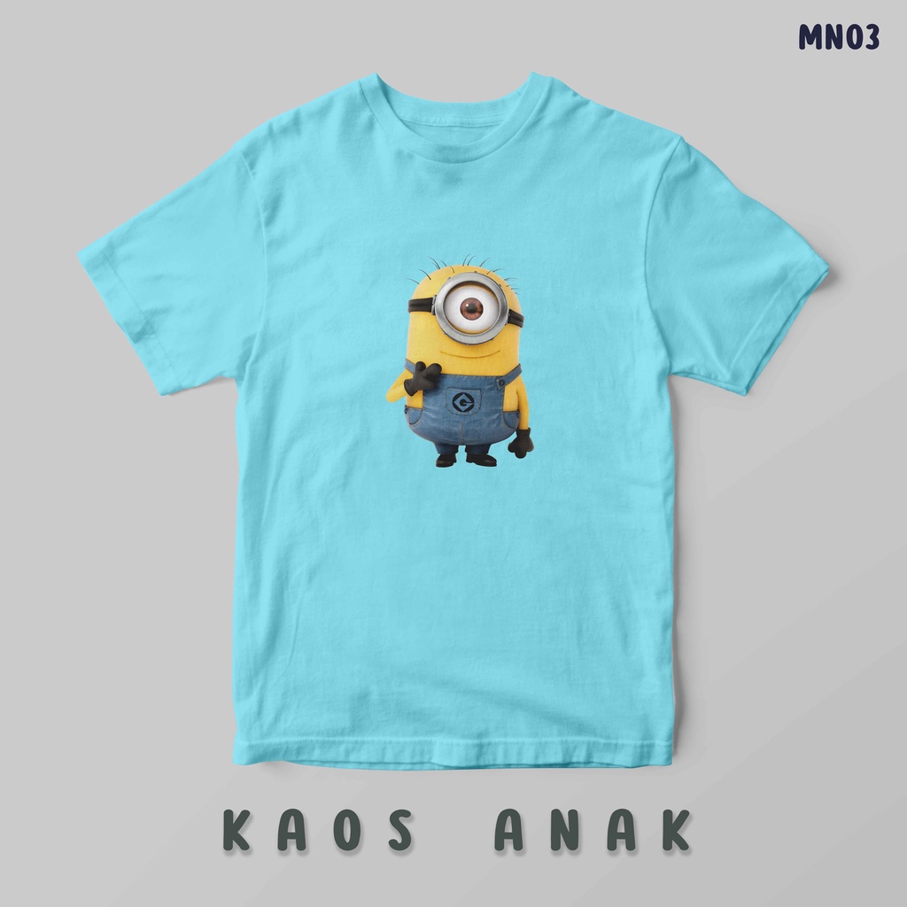 [KAOS ANAK] Minions minion oblong custom tshirt laki perempuan boy girl santai rumah  katun cotton best quality