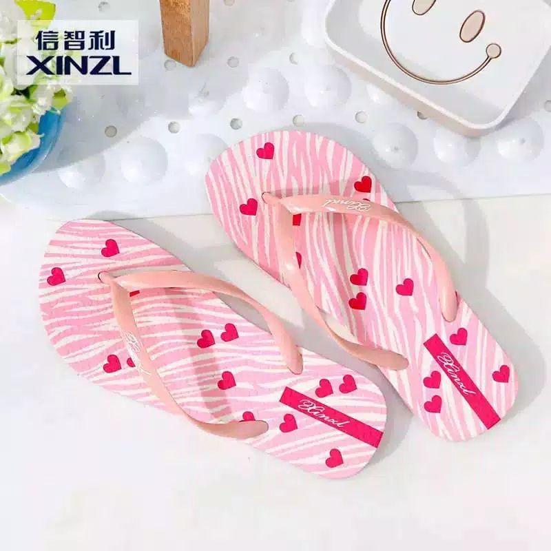 SANDAL JEPIT WANITA MOTIF MACAN LOVE