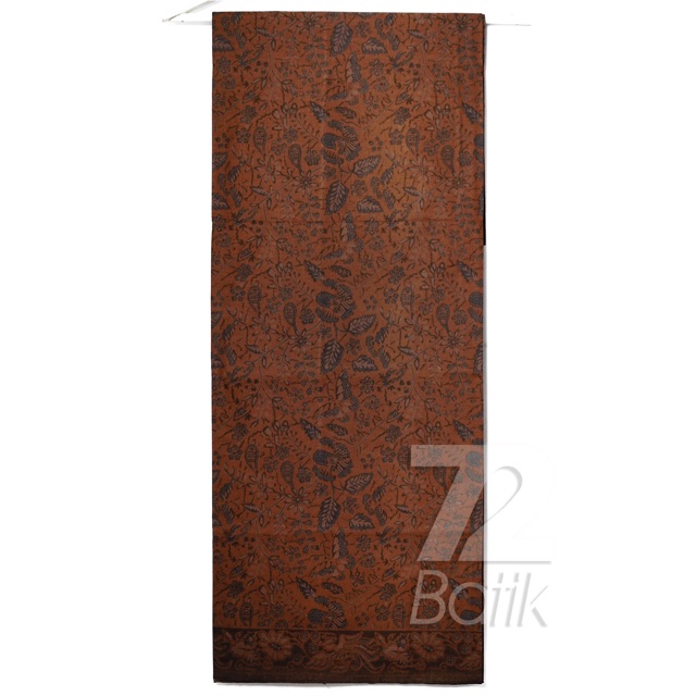 KAIN BATIK PREMIUM Bahan Katun Motif Kembang Warna Coklat Cokelat Choklat 726454 Cap 72 Jarik Jarit Samping Kebat Panjang Batik Katun Modern Premium Bahan Seragam Batik Pernikahan Kantor Keluarga Murah Kamen Jadi Batik Bali Lembaran