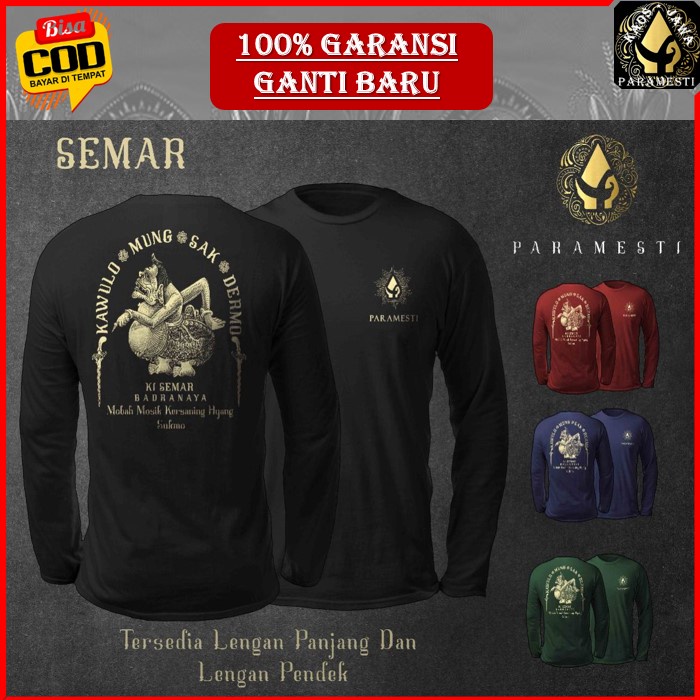 kaos pria lengan panjang gambar wayang jawa murah kaos paramesti magetan kejawen bijak budaya jawa k