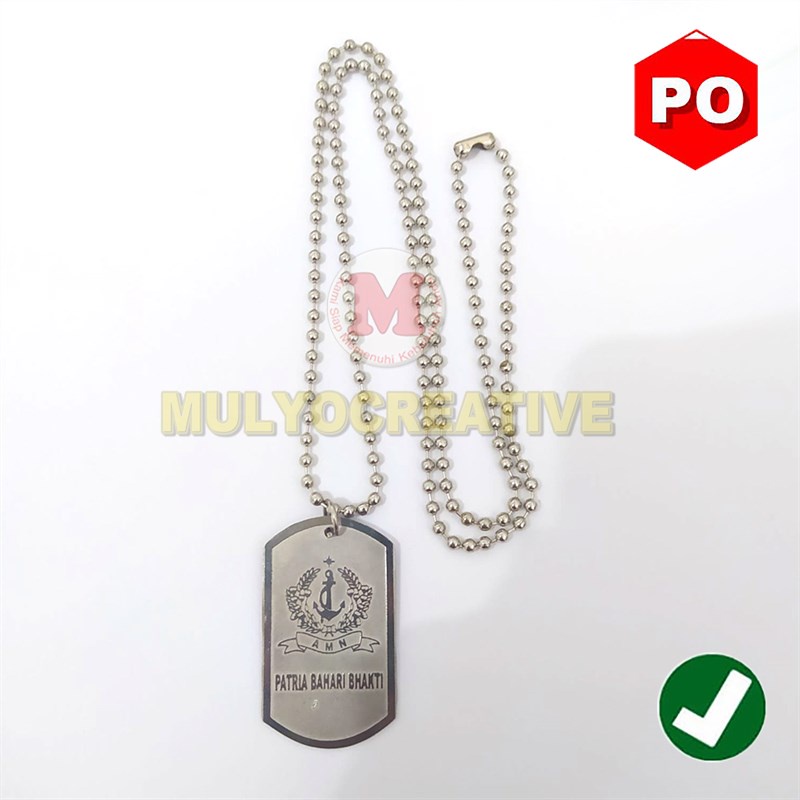 Military ID Tag - Kalung Militer AD - Bisa Custom Nama